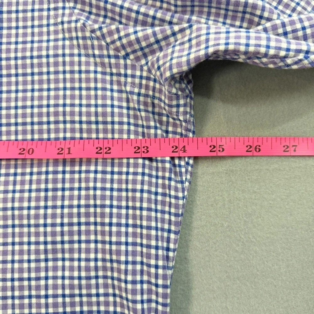 Polo Ralph Lauren Button Down Mens L Purple Gingham Long Sleeve Gingham Office